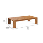 Modway Tahoe Outdoor Patio Acacia Wood Coffee Table - Natural-FSC-Certified Acacia Wood