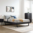 Modway Billie Wood Full Platform Bed Frame - Black-Interchangeable Headboard Options