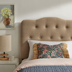 Modway Annabel Premium Linen Blend Twin Headboard - Almond-7 Adjustable Mount Positions