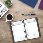 Blueline 2027 CoilPro Daily Planner with Hard Cover - 8" x 5" - Assorted Colours - Bilingual-Bilingual