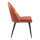 Zuo Silloth Armless Dining Chair - Brown - Set of 2-Dimensions: 23.6" L x 18.9" W x 33.9" H