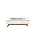 Manhattan Comfort Yonkers 70.86" Mid-Century Modern TV Stand - White-Mid-Century Modern TV Stands for Living Room and Bedroom use