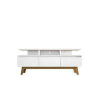 Manhattan Comfort Yonkers 70.86" Mid-Century Modern TV Stand - White-Mid-Century Modern TV Stands for Living Room and Bedroom use