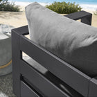 Modway Tahoe Outdoor Powder-Coated Aluminum Swivel Armchair - Grey/Charcoal-Weather-Resistant Fabric