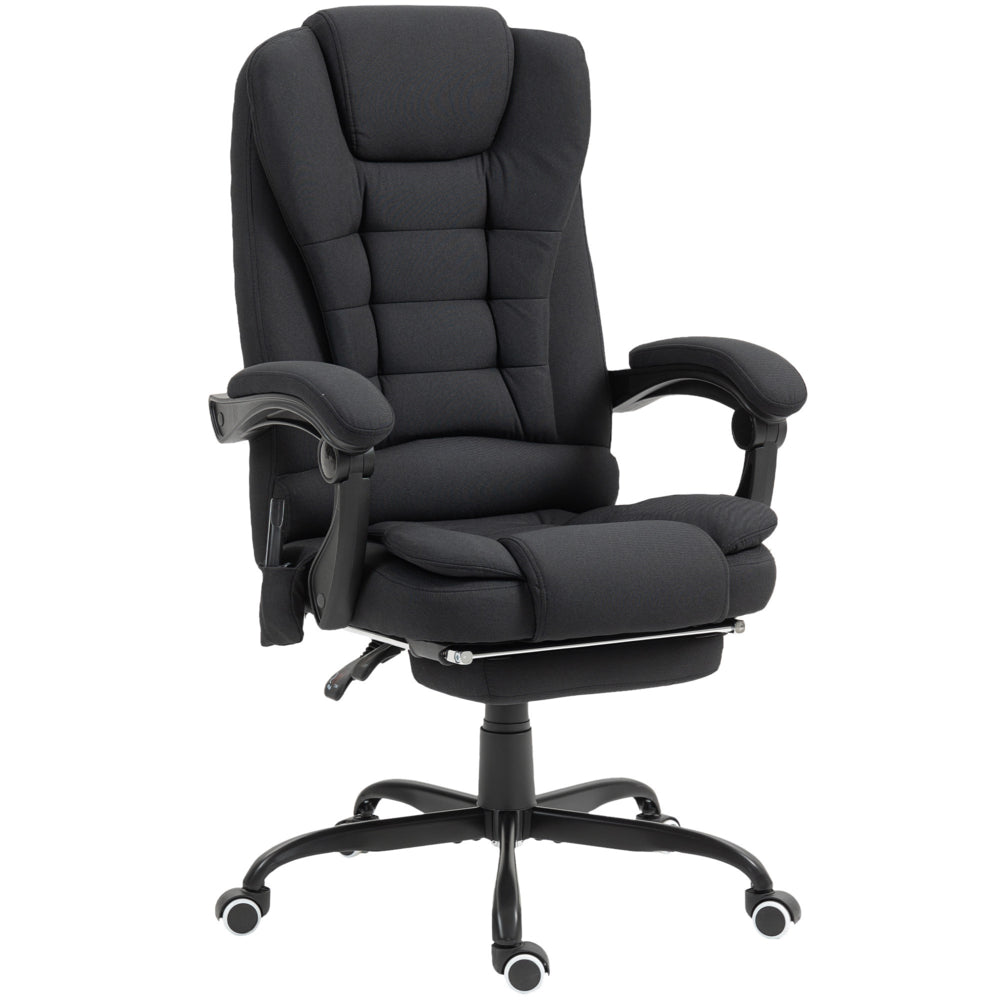 Vinsetto 7-Point Vibrating Reclining Massage Office Chair with Footrest and  Swivel Wheels - Black | staples.ca