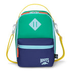 Roots Insulated Lunch Bag - 7L - Green Navy -Convenient Carrying: Adjustable strap and sturdy handle offer versatile, comfortable transport