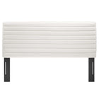 Modway Tranquil Channel Tufted King/California King Headboard - White-Performance Velvet Upholstery
