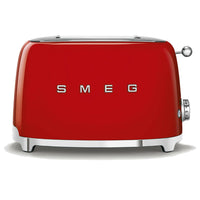 SMEG 2-slice Retro Toaster - Red-6 different toasting levels for best results, defrost function, reheat function, bagel function to toast only one side of the slice
