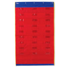 Learning Resources Organization Station Pocket Chart, 28.25"L x 45"-27 handy pockets with write-on/wipe-off name tags.
