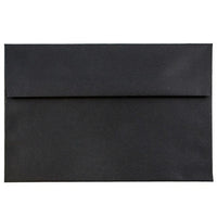 JAM Paper Gummed A7 Square Invitation Envelopes - 5 1/4" x 7 1/4" - Black - 25 Pack-Our envelopes are made from 30% recycled 32 lb paper and feature a straight flap gum closure with a linen finish