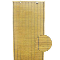 My Home My Living Bamboo Matchstick with Blue Stitching Hanging Room Divider - 2" W x 6" L - Brown-Measurements:  2' wide x 6' length