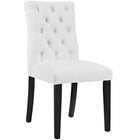 Modway Duchess Button Tufted Vegan Leather Dining Chair - White-Button Tufted Dining Side Chair