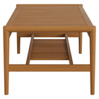 Modway Hayden 46" Outdoor Teak Wood Coffee Table - Natural-Non-Marking Floor Glides