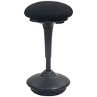 HOMCOM Standing Backless Wobble Stool Chair with Rocking Motion - Black-Height adjusts from 27.5"-35.4" (70-90 cm) for personalized comfort,