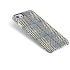 Gry Mattr Plaid Fabric Case for iPhone 6, 7, 8 - Mustard/Blue-Slim Design