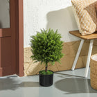 HOMCOM 21.7"H Decorative Artificial Plants for Home - Green-Natural texture grants an ultra-realistic appearance 
