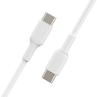 Belkin USB-C to USB-C Cable - 1 m - White -CHARGE, SYNC, AND CONNECT: Charge your USB-C devices, sync music or photos to a laptop, and transfer data from any USB-A port with these reliable USB-C cables that you can use at home, work, or on the go