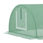 Outsunny Portable Mini Greenhouse - 7' x 3' x 2' - Green- Reinforced plastic cover, with 3.9" (10 cm) extended edge to weigh down/dig into soil
 