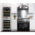 Kucht 36" KNG Series Pro Style Propane Gas Range - Stainless Steel/Black-Matching the power of professional kitchens, this range features a 22,000 BTU convection oven and a 10,000 BTU broiler
