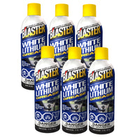 Blaster White Lithium Grease 11 oz - 6 Pack-Keep Surfaces Lubricated in Extreme Temperatures