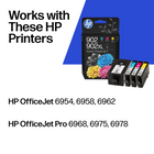 HP 902XL Black High Yield & 902 Cyan, Magenta and Yellow Original Ink Cartridges, 4 Pack (T0A39AN)-Cartridge yield (approx.) per cartridge: 825 pages black, 315 pages cyan, 315 pages magenta, 315 pages yellow