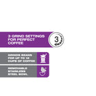 Salton Stainless Steel Smart Coffee Grinder-6 cup-level settings: 2, 4, 6, 8, 10 and 12 cups