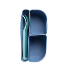 b.box Silicone Bento Tray Mini Lunchbox - Ocean-Spill-proof – high sides prevent the movement of food between sections