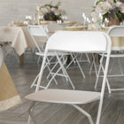 Flash Furniture HERCULES Series Premium Plastic Folding Chair - White - 10 Pack-10
