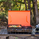Blackstone 14" Original Series Propane Camping Griddle With Side Burner-Compact design with carry handle for portability