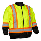 Forcefield 4-In-1 Safety Parka - Lime with Black Trim - Size Large-Outer shell is mesh lined with patch and inner pockets