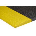 Edgewood Airsoft Safety Pebbled Light Duty Anti-Fatigue Mat - 2' W x 3' L x 3/8" D - Black/Yellow-Perfect for workstations, cashiers, offices