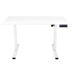 Ezywork Whole Piece Top Electric Standing Desk - White Frame / White Top-Height Adjustable Range: 28.75" - 47.6" (73cm - 121cm)