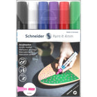 Schneider Paint-It 320 Paint Marker - Black/White - 6 Pack-Bullet marker point allows sharper and eye-catching writing and drawing