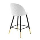Modway Cordial Fabric Counter Stools - White - Set of 2-7