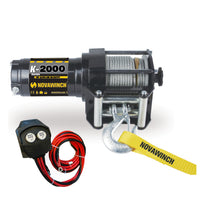 Novawinch K-SERIES 2,000 lb Electric ATV/UTV Winch with Steel Cable-Pulling capacity: 2500 - 4500 lbs