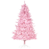 HOMCOM 6' Artificial Christmas Tree with Automatic Open - Pink-Pink colour create sweet atmosphere for ladies 