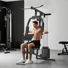 Soozier Multifunction Home Gym Equipment - Strength Training Workout Station with 100 lb Weight Stack for Lat Pulldown-Can be used to strengthen your arms, legs, waist and ab muscles 