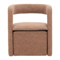 Zuo Atria Accent Chair - Ottoman Tawny Brown-Shearling style fabric