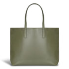 Champs Onyx Leather Open Tote - Khaki-Made of Genuine Cowhide Leather