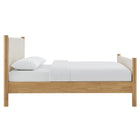 Modway Maven Queen Size Fabric Upholstered Platform Bed - Ivory Oak-Kiln-Dried Wood
