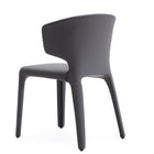Manhattan Comfort Conrad 20.47" Mid-Century Modern Faux Leather Upholstered Dining Chairs - Grey - Set of 2-Delivered to you Fully Assembled! No Assembly Required