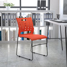 Flash Furniture HERCULES Series Sled Base Stack Chair with Air-Vent Back - Orange-Perforated Back allows air circulation