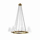 Modway Surround 8-Light Chandelier - White/Satin Brass-Modern 8-Light Chandelier