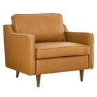 Modway Impart Genuine Leather Armchair - Tan-Modern Armchair