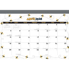 BrownTrout 2026 18-Month Monthly Desk Pad Calendar - Busy Bees - 14" x 10"-Large, Roomy Day Blocks - All major holidays and moon phases listed, with plenty of room for writing notes and appointments