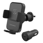 MagicGrip 10W Qi Fast Charging 3-in-1 Wireless Vent Mount Auto Grip - Black-Compatible with iPhone and Android devices