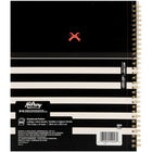 Hilroy West Village Notebook - 10-1/2" H x 8-5/8" W - 160 Pages - Stripes-Perforated Pages: Clean, evenly perforated edges allow pages to be removed easily and neatly, making it simple to hand in assignments, share notes, or organize paperwork.