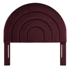 Modway Solana Arched Performance Velvet Twin Headboard - Mulberry-Assembly Required