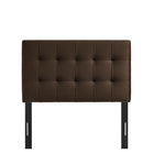 Modway Lily Stain-Resistant Performance Velvet Twin Size Headboard - Chocolate Brown-Padded Construction