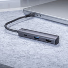 BlueDiamond Slim 3 in 1 USB-C Hub - 100 W PD-Durable Construction: Durable aluminum housing in a slim form factor provide a reliable and versatile experience